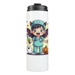 Niedliche Hexenschwester Halloween Premium T - Shi Thermosbecher