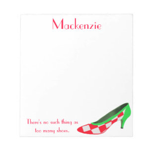 Niedliche High Heel Shoe Personalisierte Notepad Notizblock