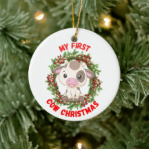 Niedliche Highlander Cow meine ersten frohen Weihn