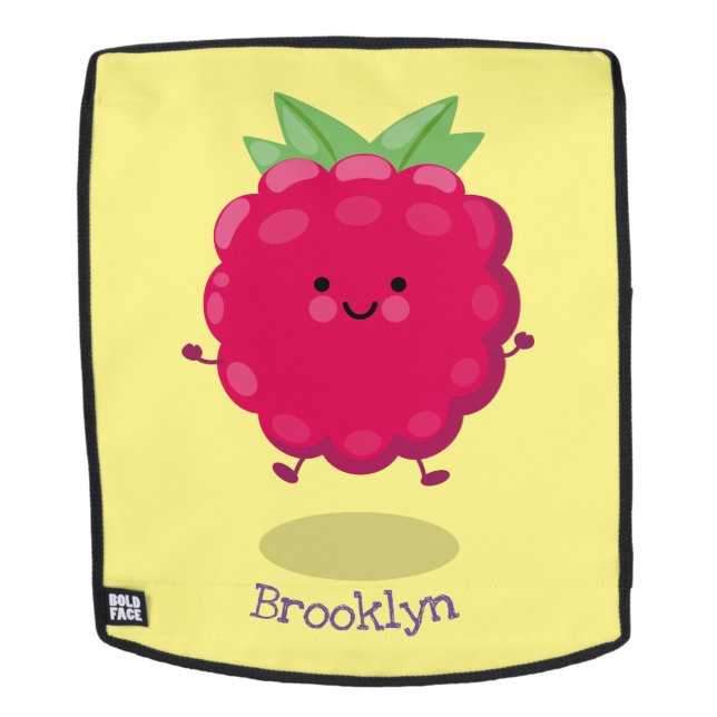 Niedliche Himbeere-Cartoon-Abbildung Rucksack (Abnehmbare Front)