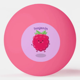 Niedliche Himbeere-Cartoon-Abbildung Tischtennisball