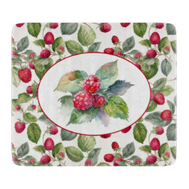 Niedliche Himbeeren Wasserfarbe Schneidebrett