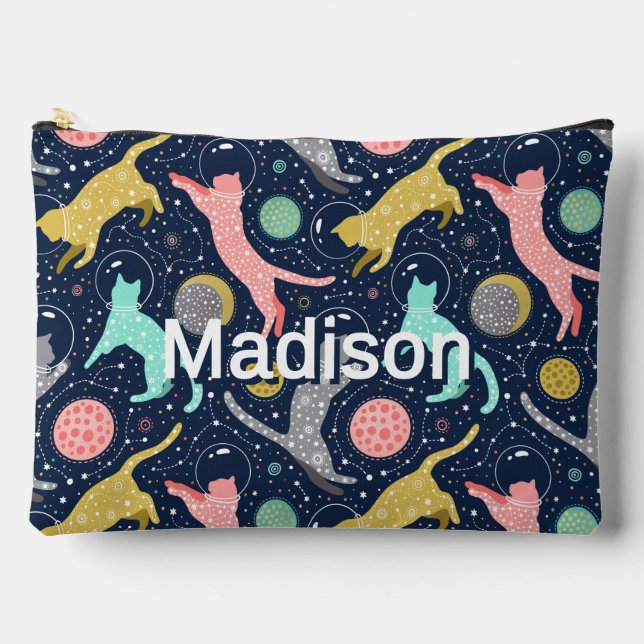 Niedliche Himmelskatzen Personalisiert Zubehörtasche (Vorderseite)