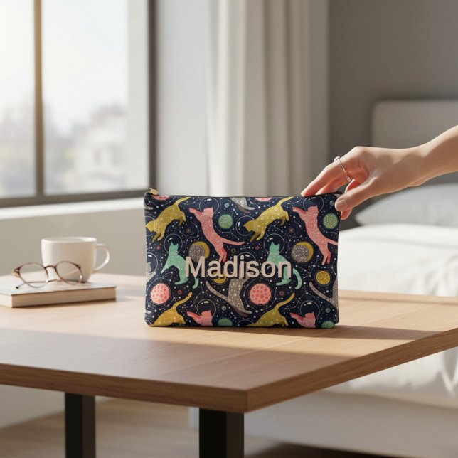 Niedliche Himmelskatzen Personalisiert Zubehörtasche (Von Creator hochgeladen)