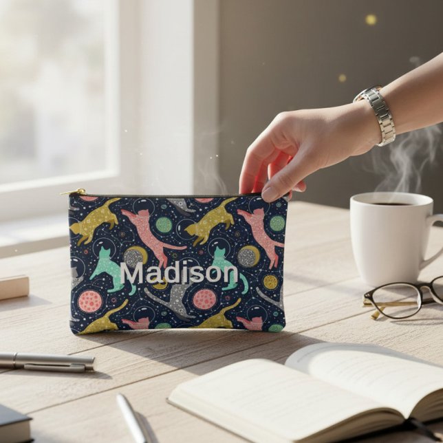 Niedliche Himmelskatzen Personalisiert Zubehörtasche (Von Creator hochgeladen)