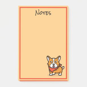 Niedliche Hinweise für Corgi-Hunde Post-it Klebezettel