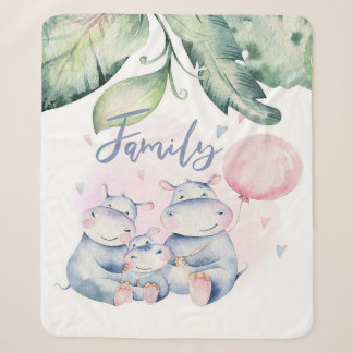 Niedliche Hippie-Familie | Dekor Sherpadecke
