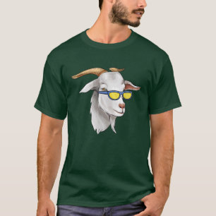 Niedliche Hippie-Ziege-Kopfgestaltung Beste aller T-Shirt