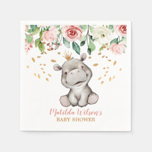 Niedliche Hippo Babydusche Napkins Serviette