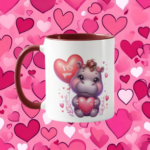 Niedliche Hippo-Nachricht Tasse