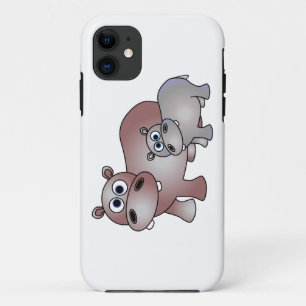 Niedliche Hippopotamus-Mama und Baby Case-Mate iPhone Hülle