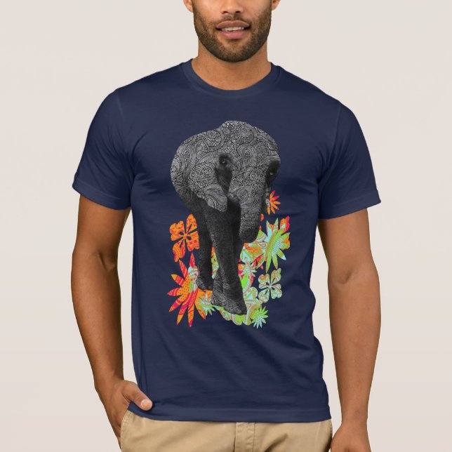 Niedliche Hippy Elefant-T-Shirts T-Shirt (Vorderseite)