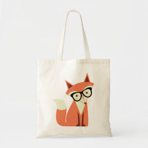 Niedliche Hipsterfox-Budget-Taschen-Tasche Tragetasche