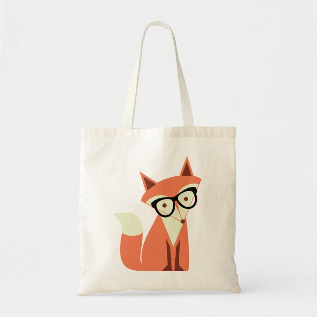 Niedliche Hipsterfox-Budget-Taschen-Tasche Tragetasche (Vorne)
