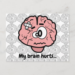 Niedliche Hirnschädigung Psychologie Neurologie Ca Postkarte