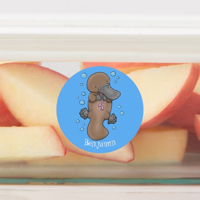 Niedliche Hochglanztuch-Cartoon-Abbildung Etiketten (Befestigt)