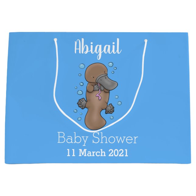 Niedliche Hochglanztuch-Cartoon-Abbildung Große Geschenktüte (Vorderseite)