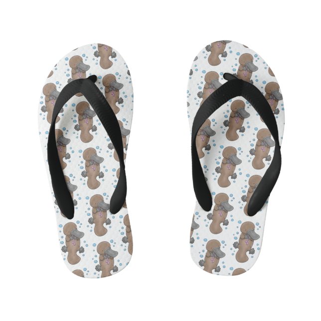 Niedliche Hochglanztuch-Cartoon-Abbildung Kinderbadesandalen (Fußbett)