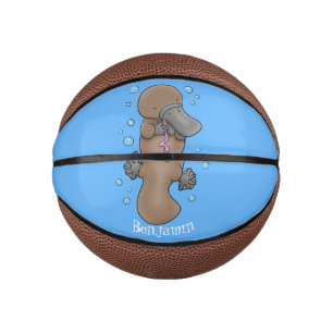 Niedliche Hochglanztuch-Cartoon-Abbildung Mini Basketball