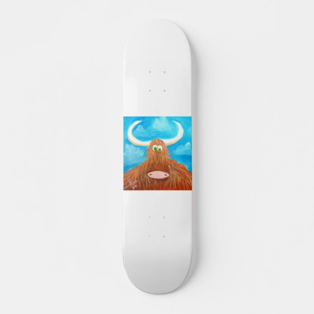 NIEDLICHE HOCHLAND-KUH SKATEBOARD (Vorne)