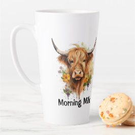 Niedliche Hochlandkuh Morgenmilch Personalisiert Milchtasse