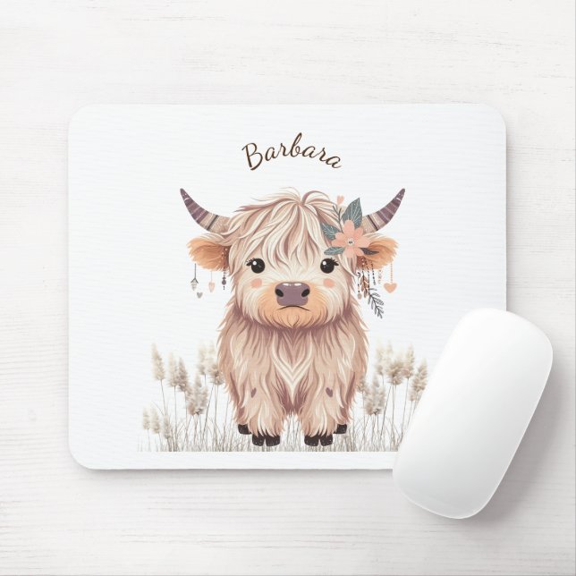 Niedliche Hochlandkuh Mousepad (Mit Mouse)