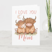 Niedliche Hochlandkuh und Mama I Liebe Sie Muttert