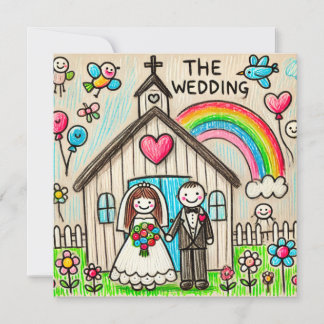 Niedliche Hochzeit Einladung