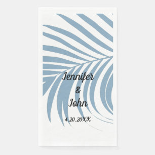 Niedliche Hochzeit mit Palmenblätterblättern Serviette