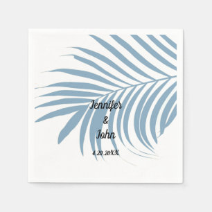 Niedliche Hochzeit mit Palmenblätterblättern Serviette