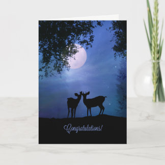 Niedliche Hochzeit von Wildtieren Karte