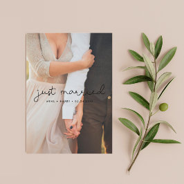 Niedliche Hochzeitsfotokarte Ankündigung