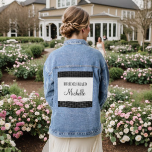 Niedliche Hochzeitsjungfrau Jeansjacke