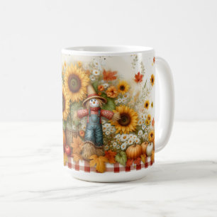 Niedliche Höhle mit Pumpkins und Blume Kaffeetasse
