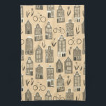 Niedliche holländische Häuser Amsterdam City Patte Geschirrtuch<br><div class="desc">Dekorieren Sie Ihre Küche mit diesem coolen Handtuch. Macht ein tolles Haus-Erwärmung oder Jubiläum Geschenk! Sie können ihn anpassen und auch Text hinzufügen. Karo in meinem Shop für viel mehr Farben und Muster und passende Küchenartikel!</div>