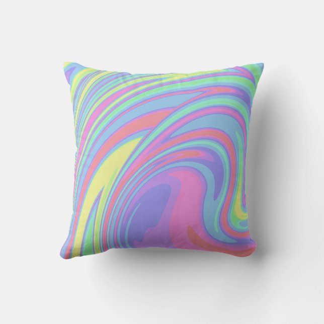 Niedliche holografische Marmorkunst Kissen (Rückseite)