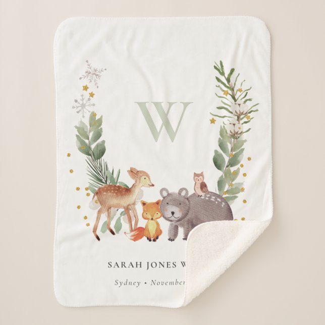 Niedliche Holzleafelblume Kids Sherpadecke (Vorderseite)