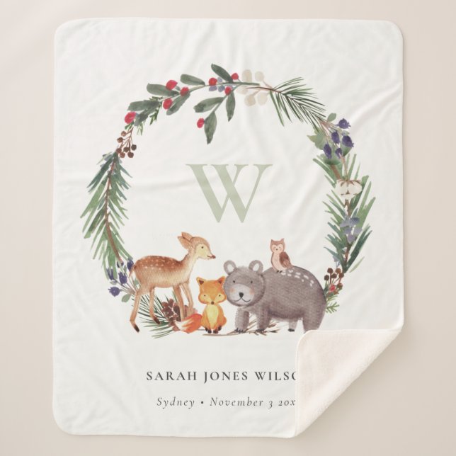 Niedliche Holzleafelblume Kids Sherpadecke (Vorderseite)