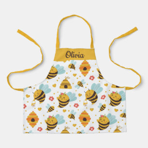 Niedliche Honey Bee Custom Text Schürze