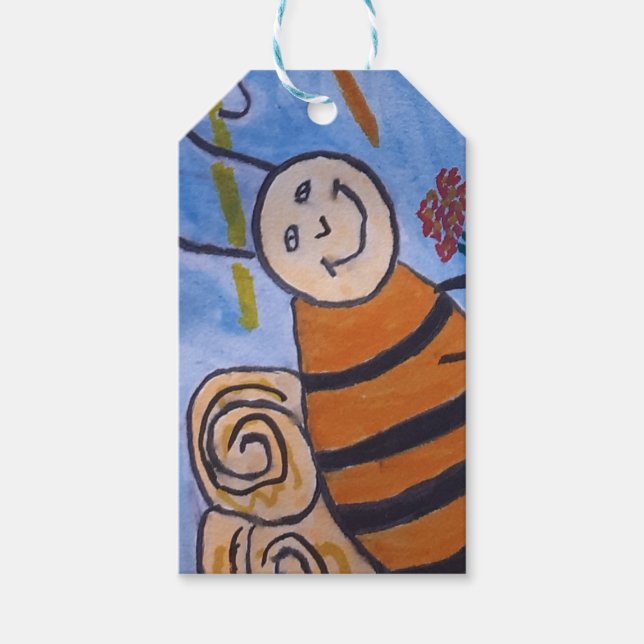 Niedliche Honey Bee Gift Tag Geschenkanhänger (Vorderseite)