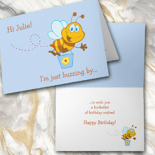 Niedliche Honey Bee Kid's Birthday Card Karte