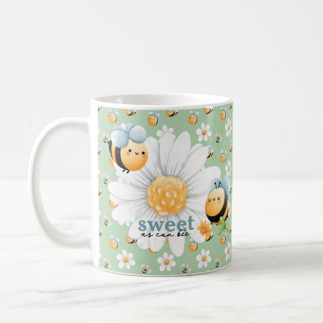Niedliche Honey Bee Muster Custom Tasse (Links)