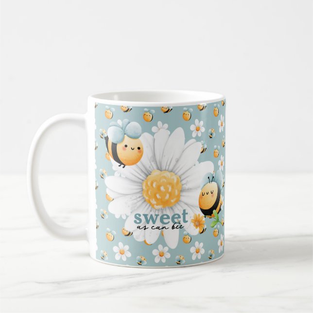 Niedliche Honey Bee Muster Custom Tasse (Links)