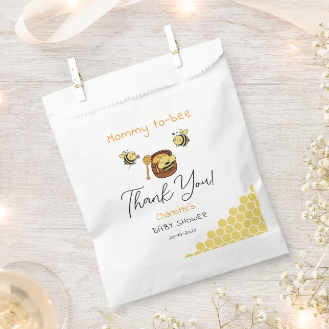 Niedliche Honigbiene mit Sweet Honey Baby Dusche Geschenktütchen (Ausgeschnitten)