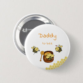 Niedliche Honigbiene & Sweet Honey Daddy-to-bie Button