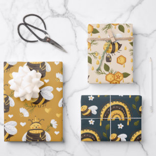 Niedliche Honigbienen Geschenkpapier Set