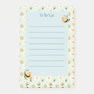 Niedliche Honigbienen-Kids-Liste Post-it Klebezettel