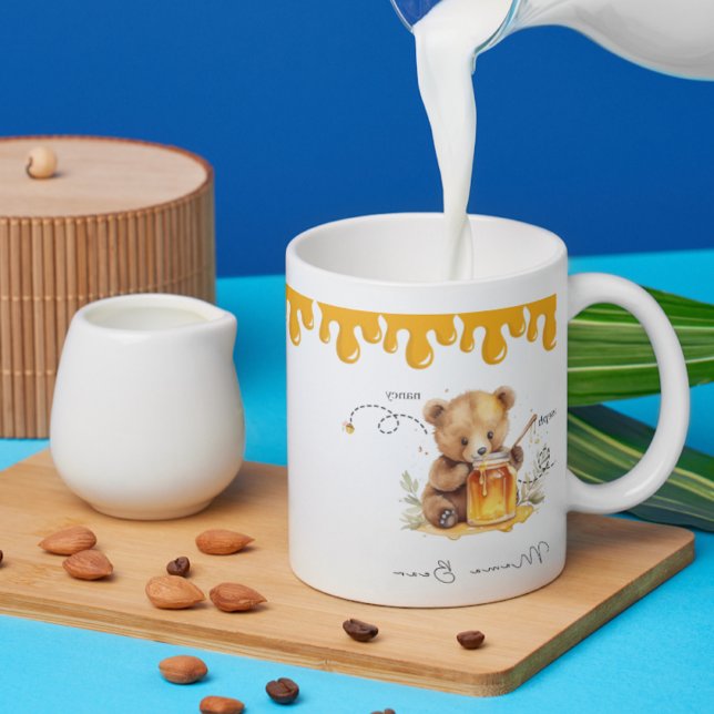 Niedliche Honigbienen mit Mama-Bären-Geschenk für  Kaffeetasse (Von Creator hochgeladen)