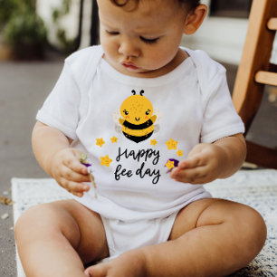 Niedliche Honigbienengelbe Sterne   Baby Bodysuit Strampler