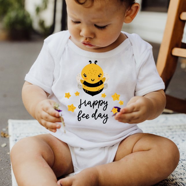 Niedliche Honigbienengelbe Sterne | Baby Bodysuit Strampler (Von Creator hochgeladen)